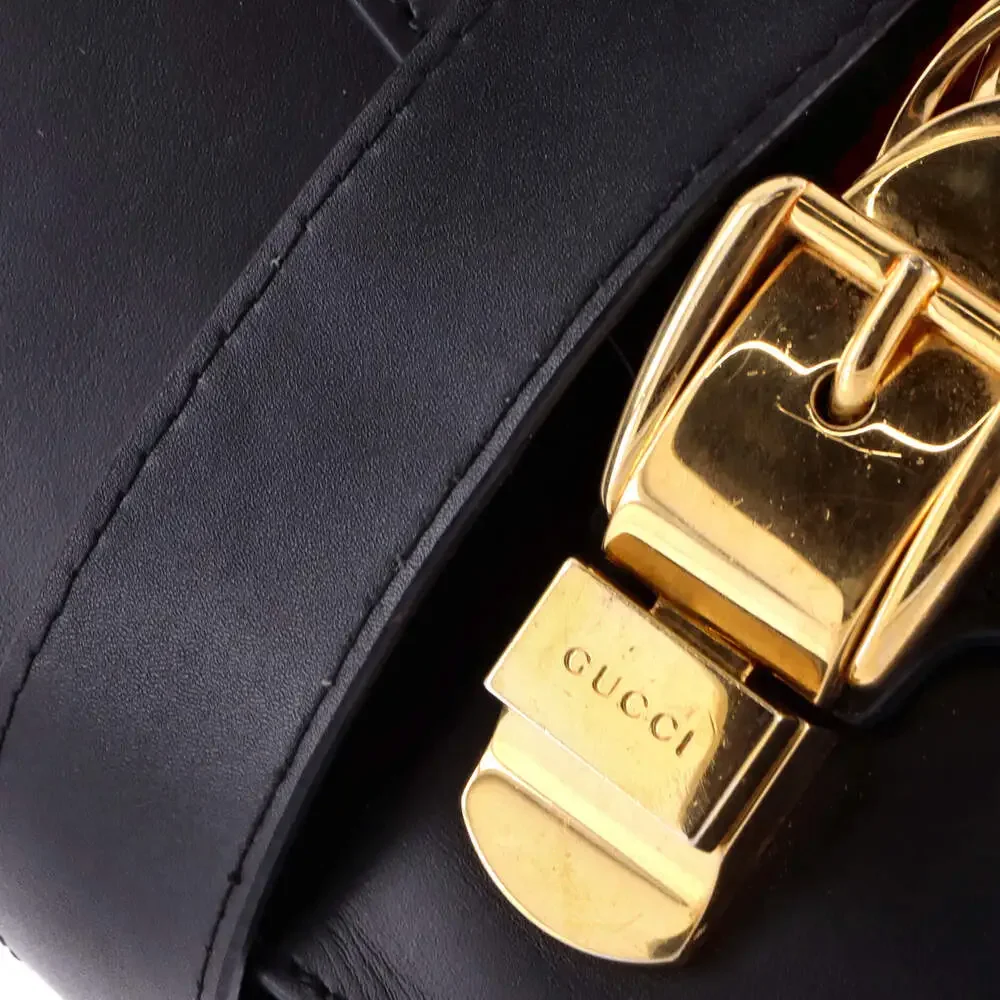 Gucci Sylvie Shoulder Bag Leather Small #242699G82B - Picture 8 of 9